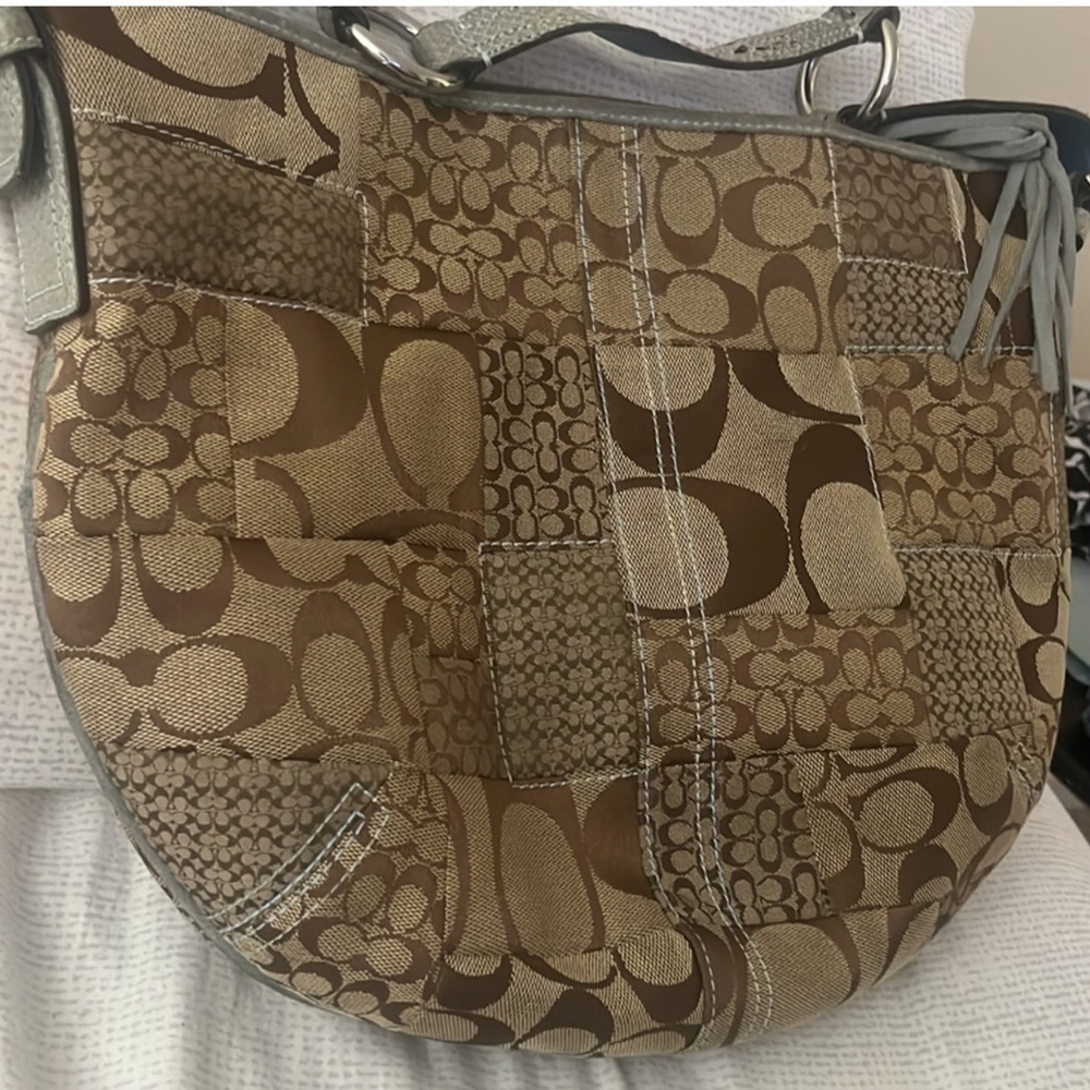 Coach Brown Monogram Canvas Bag